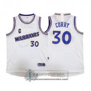 Camiseta Autentico Retro Warriors Curry Blanco