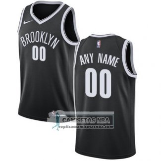 Camiseta Brooklyn Nets Personalizada 2017-18 Negro