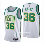 Camiseta Celtics Marcus Smart Ciudad 2018-19 Blanco