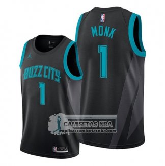 Camiseta Charlotte Hornets Malik Monk Ciudad Edition Negro