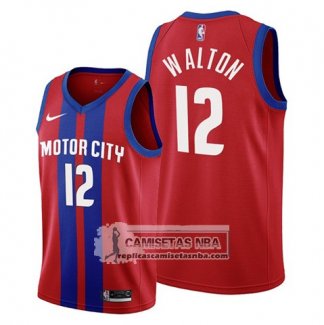 Camiseta Detroit Pistons Derrick Walton Ciudad 2019-20 Rojo
