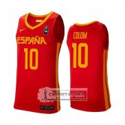 Camiseta Espana Quino Colom 2019 FIBA Baketball World Cup Rojo