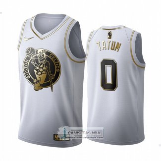 Camiseta Golden Edition Boston Celtics Jayson Tatum Blanco