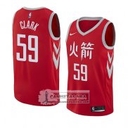 Camiseta Houston Rockets Gary Clark Ciudad 2018 Rojo