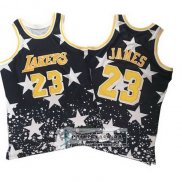 Camiseta Lakers Lebron James Hardwood Retro 1997-98 Negro