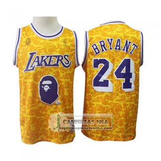 Camiseta Los Angeles Lakers Kobe Bryant Mitchell & Ness Amarillo