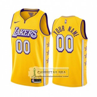 Camiseta Los Angeles Lakers Personalizad Ciudad 2019-20 Amarillo
