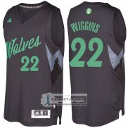Camiseta Navidad Timberwolves Andrew Wiggins 2016 Negro