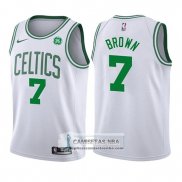 Camiseta Nino Celtics Jaylen Brown Association 2017-18 Blanco