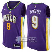Camiseta Pelicans Rondo Ciudad 2017-18 Violeta