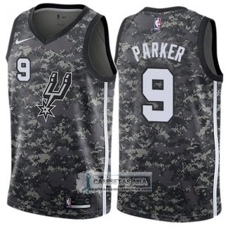 Camiseta Spurs Parker Ciudad Gris