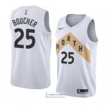 Camiseta Toronto Raptors Chris Boucher Ciudad 2018 Blanco