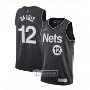Camiseta Brooklyn Nets Joe Harris Earned 2020-21 Negro