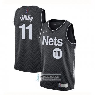 Camiseta Brooklyn Nets Kyrie Irving Earned 2020-21 Negro