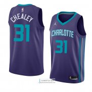 Camiseta Charlotte Hornets Joe Chealey Statement 2018 Violet