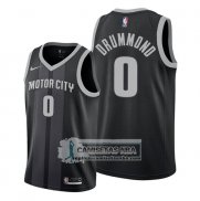 Camiseta Detroit Pistons Andre Drummond Ciudad Edition Negro