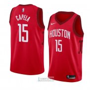 Camiseta Houston Rockets Clint Capela Earned 2018-19 Rojo