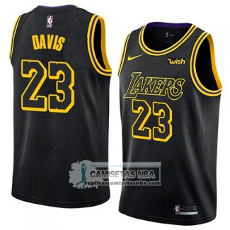 Camiseta Los Angeles Lakers Anthony Davis Ciudad 2019-20 Negro