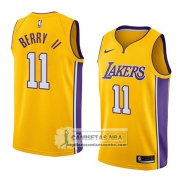 Camiseta Los Angeles Lakers Joel Berry Ii Icon 2018 Amarillo