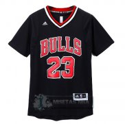 Camiseta Manga Corta Bulls Jordan Negro