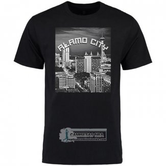Camiseta Manga Corta San Antonio Spurs Ciudad Negro