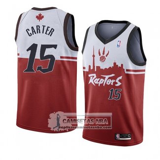 Camiseta Toronto Raptors Vince Carter Ciudad 2019-20 Rojo