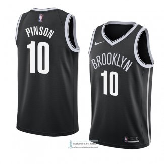 Camiseta Brooklyn Nets Theo Pinson Icon 2018 Negro