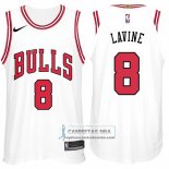 Camiseta Bulls Zach Lavine 2017-18 Blanco