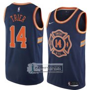 Camiseta Knicks Allonzo Trier Ciudad 2018 Azul
