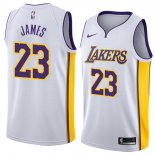 Camiseta Lakers Lebron James Association 2017-18 Blanco