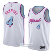 Camiseta Miami Heat Aj Hammons Ciudad 2018 Blanco