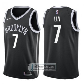 Camiseta Nets Jeremy Lin Icon 2017-18 Negro