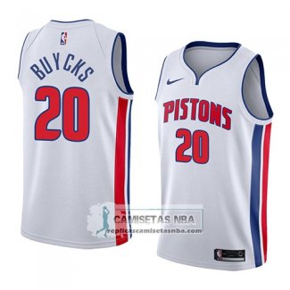 Camiseta Pistons Dwight Buycks Association 2018 Blanco