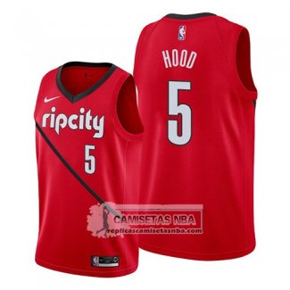 Camiseta Portland Trail Blazers Rodney Hood Earned 2019 Rojo