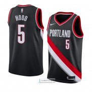 Camiseta Portland Trail Blazers Rodney Hood Icon 2018 Negro