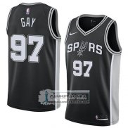 Camiseta Spurs Rudy Gay Icon 2018 Negro