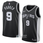 Camiseta Spurs Tony Parker Icon 2017-18 Negro