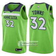 Camiseta Timberwolves Karl-Anthony Towns Statement 2017-18 Verde