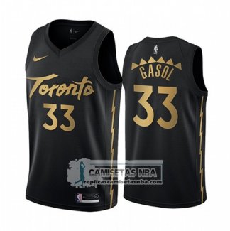Camiseta Toronto Raptors Marc Gasol Ciudad Edition Negro