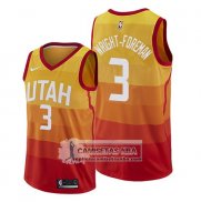 Camiseta Utah Jazz Justin Wright Foreman Ciudad 2019-20 Naranja