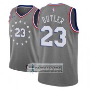 Camiseta 76ers Jimmy Butler Ciudad 2018-19 Gris