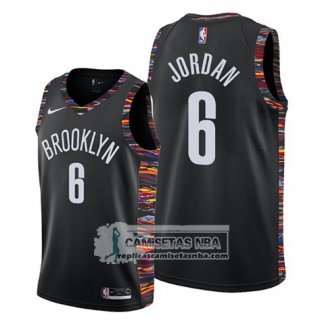 Camiseta Brooklyn Nets Deandre Jordan Ciudad Negro