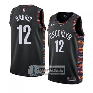 Camiseta Brooklyn Nets Joe Harris Ciudad 2019 Negro