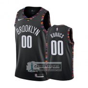 Camiseta Brooklyn Nets Rodions Kurucs Ciudad 2019 Negro