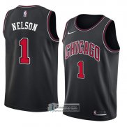 Camiseta Chicago Bulls Jameer Nelson Statement 2018 Negro
