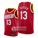 Camiseta Houston Rockets James Harden Hardwood Classics 2019 Rojo