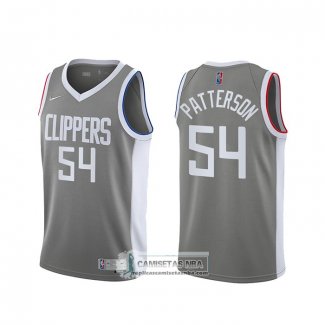 Camiseta Los Angeles Clippers Patrick Patterson Earned 2020-21 Gris