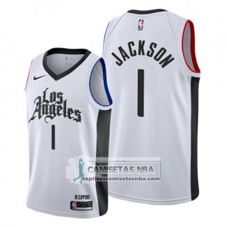 Camiseta Los Angeles Clippers Reggie Jackson Classic 2019-20 Blanco