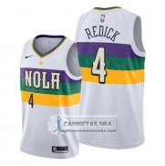 Camiseta New Orleans Pelicans J.j. Redick NO 4 Ciudad Blanco