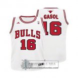Camiseta Nino Bulls Gasol Blanco